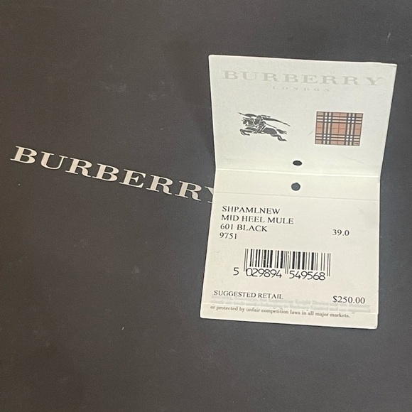 Burberry Black suede Leather Pointed Toe Mules size
39 (9) USA - Picture 11 of 14